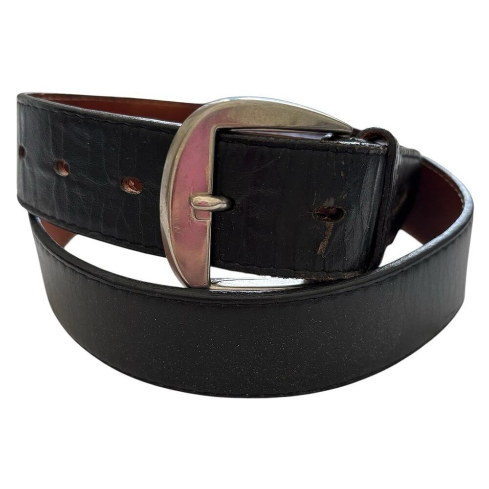 Black Tony Lama Belt 34 12331B Made In USA